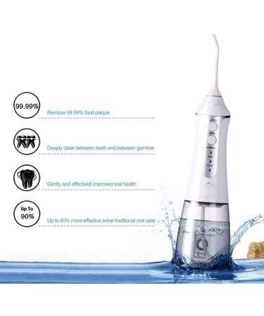 Buy Cordless Water Flosser 300ML - Portable Dental Oral Irrigator | Rechargeable Teeth Cleaner with 3 Modes - Space Saving Design - Buy Online on GoSupps.com
