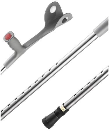 Forearm Crutches Adjustable Lightweight Dog Elderly Crutches Aluminum Alloy PVC Elbow Lightweight Arm Crutch Innovate - Buy Online on GoSupps.com