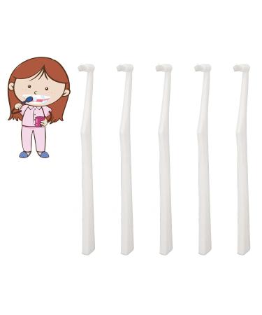 5PCS Tufted Toothbrush Set - Soft Bristles for Stubborn Stains | Adults & Children | White - International Shipping Available - Buy Online on GoSupps.com