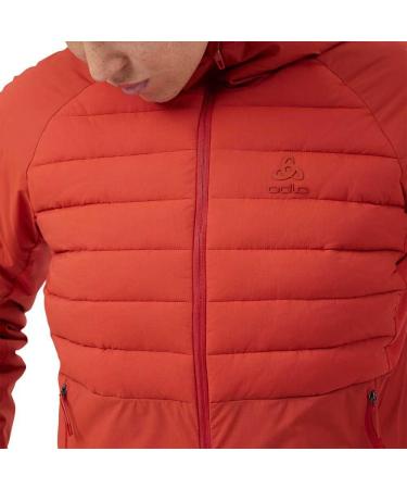 Odlo Women's Insulated Ascent S-Thermic Hooded Jacket - L Ketchup | Buy Now for International Shipping - Buy Online on GoSupps.com