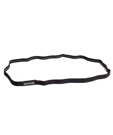 Bells of Steel Fabric Resistance Bands for Exercise - Workout Bands for Commercial and Home Gym Equipment - Use for Powerlifting and Body Weight Exercises - 1pc of 41-in Non-Slip Exercise Band Black 1