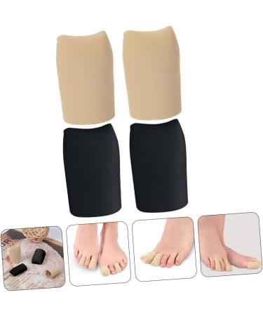 Lurrose Silicone Gel Toe Sleeves - 2 Pairs | Soft Hand Toe Protectors | Closed Toe Covers for Maximum Comfort | Nylon Material | 4x2.6cm - Buy Online on GoSupps.com