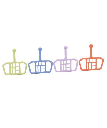 4pcs Silicone Baby Teether Toy - Football Grid Pattern Chew Tool for Infants & Kids - Safe Dental Relief - Buy Online on GoSupps.com