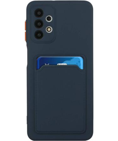 Tivenfezk Nadoli Ultra Thin Shockproof Silicone Case for Samsung Galaxy A33 5G - Dark Blue Wallet TPU Cover with Credit Card Holder - Buy Online on GoSupps.com