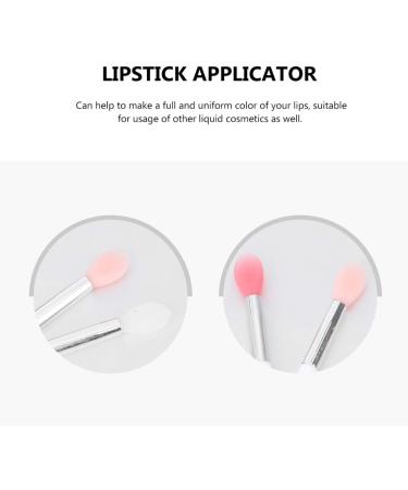 FRCOLOR Silicone Lip Brush 6 Pieces Reusable Single Head Lipstick Applicator Brushes Mini Silicone Lip Balm Brush Lip Balm Oil Applicator Professional Makeup Brush Tool (Pink White) - Buy Online on GoSupps.com