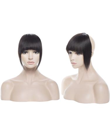 100% Remy Real Pony Hair Clip-in Bangs - Natural Black Fringe Extensions for Women - Buy Online on GoSupps.com
