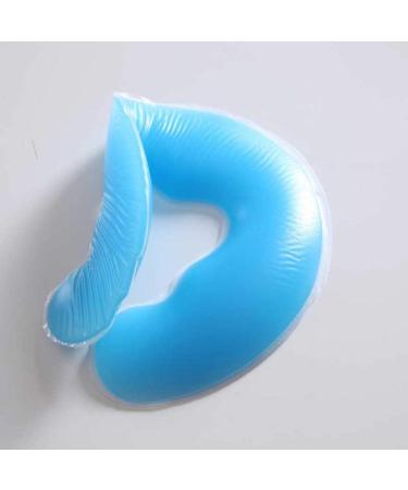 Silicone Face Massage Pillow - U-Shaped Spa Gel Pad for Relaxation | Blue - Buy Online on GoSupps.com
