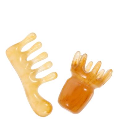 Fomiyes 4-Piece Resin Massage Comb Set | Gua Sha Scalp Massager & Anti-Static Hair Tool for Deep Relaxation - Buy Online on GoSupps.com