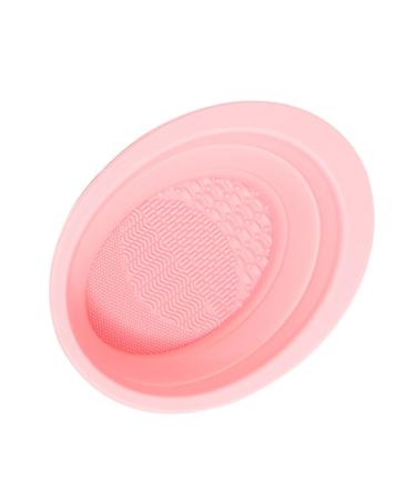 Angoily Cleaning Scrubber Makeup Brush Scrub Pad Travel Bowl Foldable Silica Gel Makeup Gadgets
