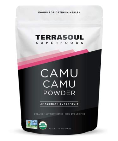 Terrasoul Superfoods Organic Camu Camu Powder 3.5 Oz - Raw | Vitamin C | Immune Support