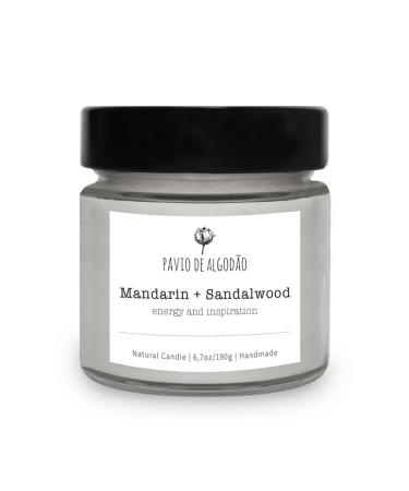 Natural Aromatic Candle | Mandarin + Sandalwood | 6.7oz