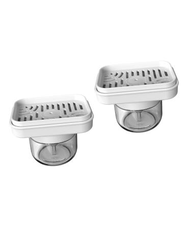 Ciieeo 2pcs Squeeze Bottle Press Type Soap Dispenser Home Soap Dispenser Soap Dispenser Sponge Holder Dish Washing Soap Dispenser Kitchen Supply White Dishwasher Push Type Plastic