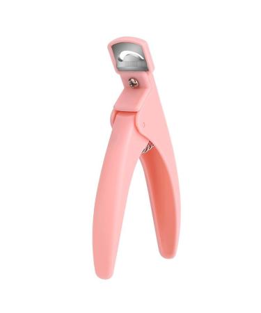 SUICRA Nail Clippers Fingernail Clipper Toenail Manicure One-Word Scissors French U-Shaped Flat Mouth Scissors Fake Nail Scissors Plastic Handle Nail Clippers Plastic Handle Manicure Pliers (Color : Pink