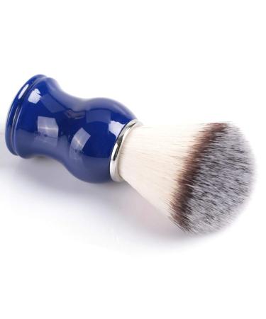 Razor Brush with Natural Resin Handle | Shaving Brush for Men | Compatible with Safety Razors & Double Edge Razors - Bristles & Blue - Buy Online on GoSupps.com