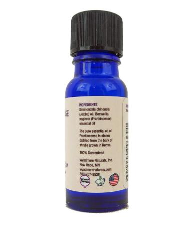 Wyndmere Frankincense Essential Oil in Jojoba - 100% Pure Therapeutic Quality - 10ml Diffuser Oil - Made in USA - International Shipping Available - Buy Online on GoSupps.com