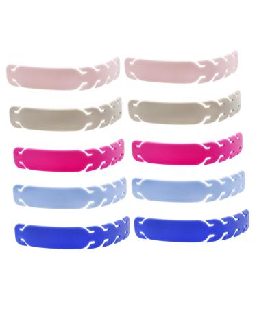 Solustrie 20 pc leather mask earrings facial accessories hearing protection caps ear extensions earcare elastic band elastic mask belt buckle mask cord buckle mask accessories belt 11x1.8cmx2pcs
