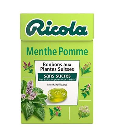 Ricola Sugar Free Apple Mint 50 g Pack of 4
