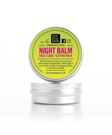 Frankincense and Neroli Face Balm |100% Natural Balm | Deeply Moisturising & Replenishing Night cream. By Our Tiny Bees Skincare 27ml. Frankincense Oil for Skin Natural skincare