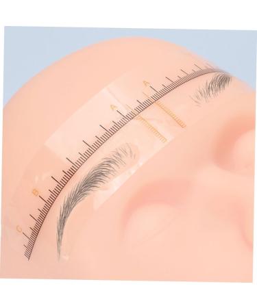 Beavorty 50pcs Eyebrow Positioning Ruler Mold Kits Eyebrow Measuring Tool Eyebrow Measurement Tool Tearable 18.00X3.80X0.10CM Yellow - Buy Online on GoSupps.com