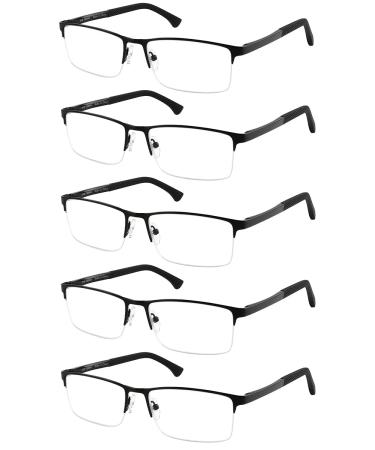 Amcedar 5 pieces metal spring hinge ladies reading glasses +1.75 1.75 metallic grey - Buy Online on GoSupps.com