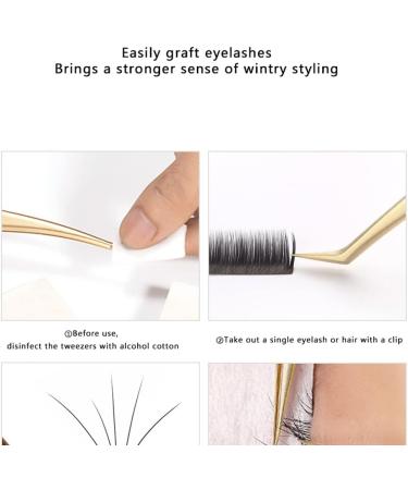 Grafted Eyelash Tweezers High-Precision Flowering Tweezers Multi-Functional False Eyelashes Tweezers Tool Special Tweezers for Eyelashes 4 Styles (Golden Feather Clip) - Buy Online on GoSupps.com