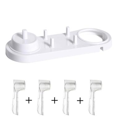 Nincha Electric Toothbrush Holder with Electric Toothbrush Head Holders + 4 Heads Covers for Oral-B
