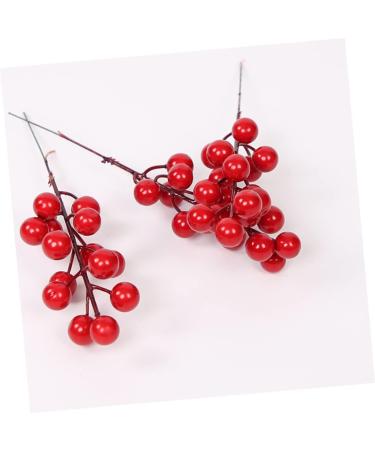ABOOFAN 30 Pcs Christmas Red Fruit Decoration Artificial Berry Branches Berry Fruit Picks Artificial Berries Branches Christmas Berry Decorations Wedding Foam Banquet Artificial Flower - Buy Online on GoSupps.com