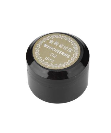 8ml Bottle Metallic Painted UV Gel Nail Polish Quick Dry Nail Polish Glossy Shine Finish Nail Art Tool DIY Nail Art Manicure(Golden 02)