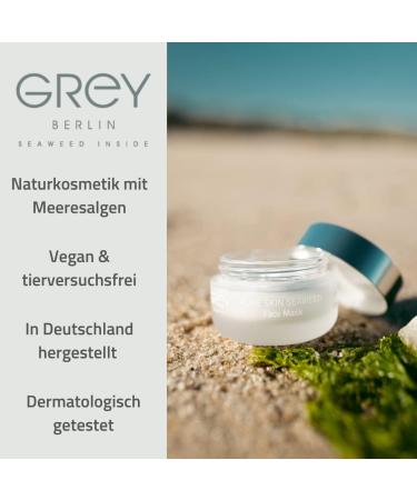 GREY Berlin GRAY Berlin Pure Skin Seaweed Facial Mask moisturizing antiaging facial mask with Icelandic algae and green clay for impure skin vegan natural cosmetics made in Germany - Buy Online on GoSupps.com