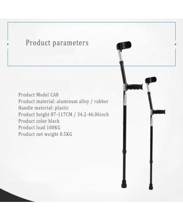Canes Forearm crutches ergonomic aluminum alloy crutches lightweight and easy to carry elbow crutches adjustable in 10 steps suitable for various heights Selfless dedication - Buy Online on GoSupps.com