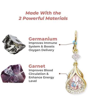 Lymphatic Flow Magnetogen Earrings - Magnetotherapy Jewelry for Women's Lymphatic Drainage (Red M) - Shop Now! - Buy Online on GoSupps.com