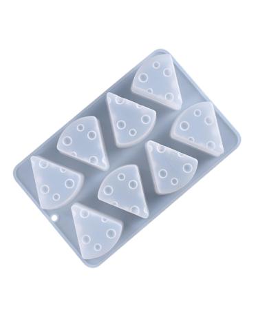 HOMSFOU 1pc Cheese Silicone Mold Cheese Silicone Baking Candy Silicone Molds for Candles Silicone Soap Ice Cream Mould Cheese Fondant Cheese Shape Baking White Silica Gel Mousse