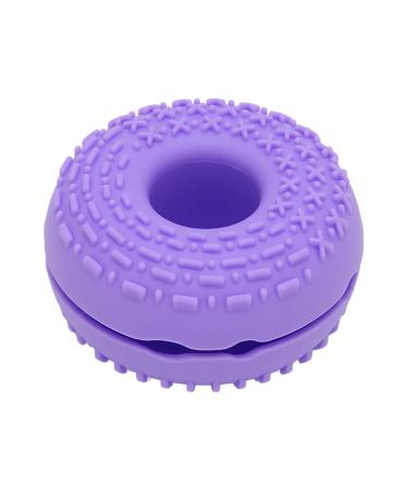 Makeup Brush Cleaner Makeup Brush Cleaning Bowl Long Textures Gradual Change Texture Silicone Cosmetic Brush Cleaner Portable Washing Tool for Makeup (Purple)