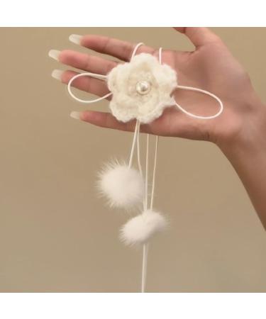 Oralgo White Flower Necklace - Plush Camellia Pendant Collarbone Chain | Elegant Light Jewelry for International Shipping - Buy Online on GoSupps.com