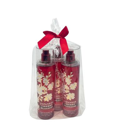 Bath & Body Works JAPANESE CHERRY BLOSSOM Fine Fragrance Mist Gift Set with a Red Bow for Holiday & Gifts - Pack of 3 - Buy Online on GoSupps.com