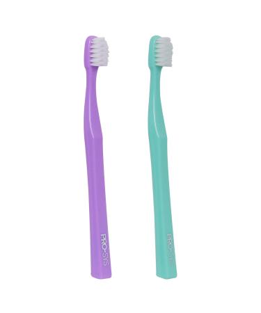 PRO-SYS Extra Soft Toothbrush with Double Tapered Bristles for Extra Sensitive Gums Pack of 2 (ADA Accepted)