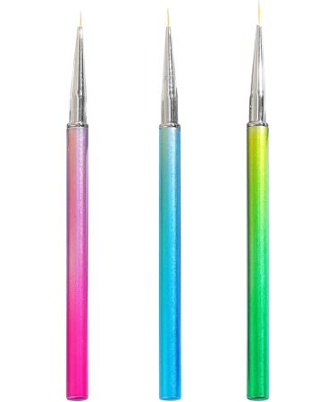 Vbnuyhim Nail Liner Brush Drawing Pens Striping Brushes 7/9/11mm Thin Nail Brush Detail Drawing Brush Gel Nail Polish Brush for Home - Buy Online on GoSupps.com