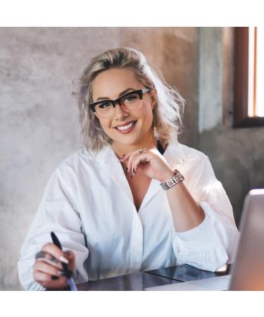 Blue Light Blocking Glasses for Women Men Fashion Computer Screen Gaming TV Phones Anti Eyestrain & UV Glare Glasses 3 Pack 3 Pack Black + Leopard + Black Pink - Buy Online on GoSupps.com