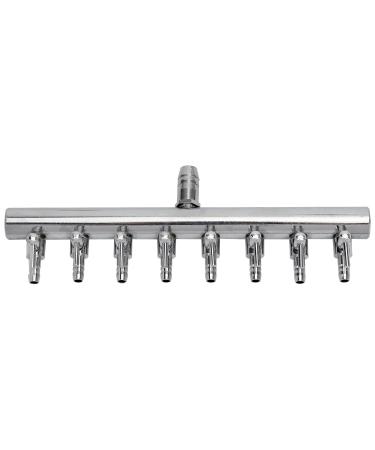 Pawfly 8-Way Aquarium Air Flow Regulator Lever Valve Chrome Copper Distributor Aquarium Splitter Pump Accessories
