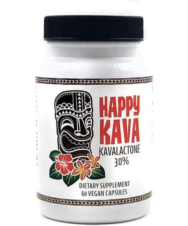 HAPPY KAVA 30% Kavalactone Kava Extract Capsules (60 Capsules)