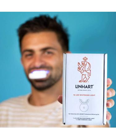 LINHART Teeth Whitening Kit with LED Light - Professional Dental Whitening Gel and 16-Led Whitening Light for No Sensitivity Whitening - Buy Online on GoSupps.com