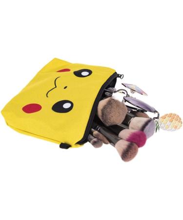 PREMYO Yellow Cosmetic Bag - Small Makeup Bag for Women & Pencil Case | Stylish Handbag Essential - Buy Online on GoSupps.com