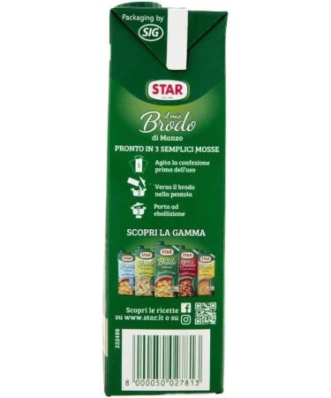 Star Il Mio Brodo Manzo Lot de 6 bouillons liquides pr ts l'emploi 100 % naturel sans conservateurs sans gluten sans Beni Culinari et porte-cl s gratuit - Buy Online on GoSupps.com