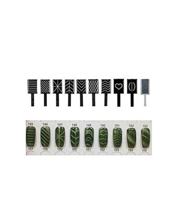 Hilai 11pcs Nail Art Tool Set - DIY 3D Magnetic Cat Eye Polish with Magnet Pen | UV Gel Polish Accessories for Perfect Nail Designs - Buy Online on GoSupps.com