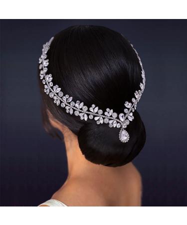 Crystal Wedding Bridal Headband Rhinestone Hair Comb Headdress - Buy Online on GoSupps.com
