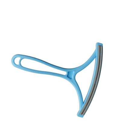 Pet Hair Removal Tool Pet Hair Remover with Hanging Hole PP TPR Easy Operation for Car Clothes (Blue)