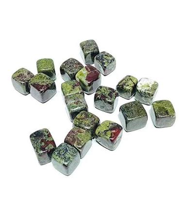Polished Dragon Blood Stone Cube Natural Crystal Gravel Tumble Stones 10pc Chakra Reiki Balancing