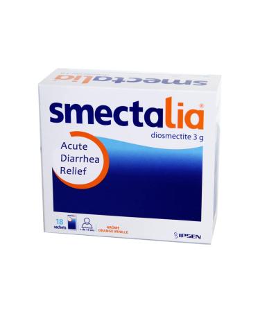 Smecta Diosmectite 3g 18 Sachets Treatment of Acute Diarrhea Original Product of France.