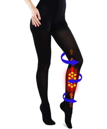Haodasi Women's Medical Compression Pantyhose - 23-32mmHg Graduated Support Stockings for Varicose Veins - Black, Small - Buy Online on GoSupps.com