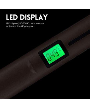 2 in 1 Electric Hair Straightener Curler with LED Display - Adjustable Temperature Ceramic Iron for All Hair Types - International Shipping - Buy Online on GoSupps.com
